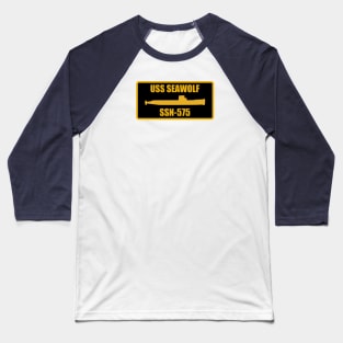 USS Seawolf Patch Baseball T-Shirt